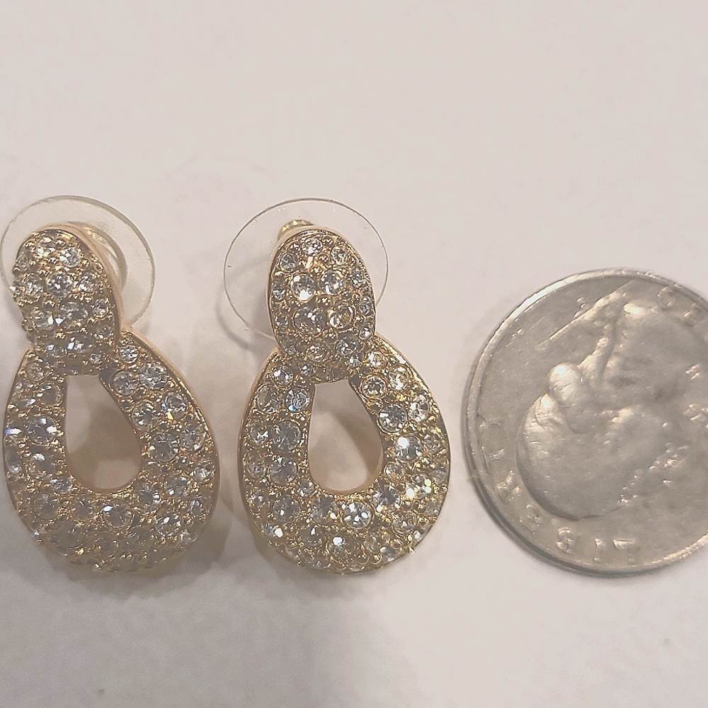 St. JOHN PAVE GOLD EARRINGS